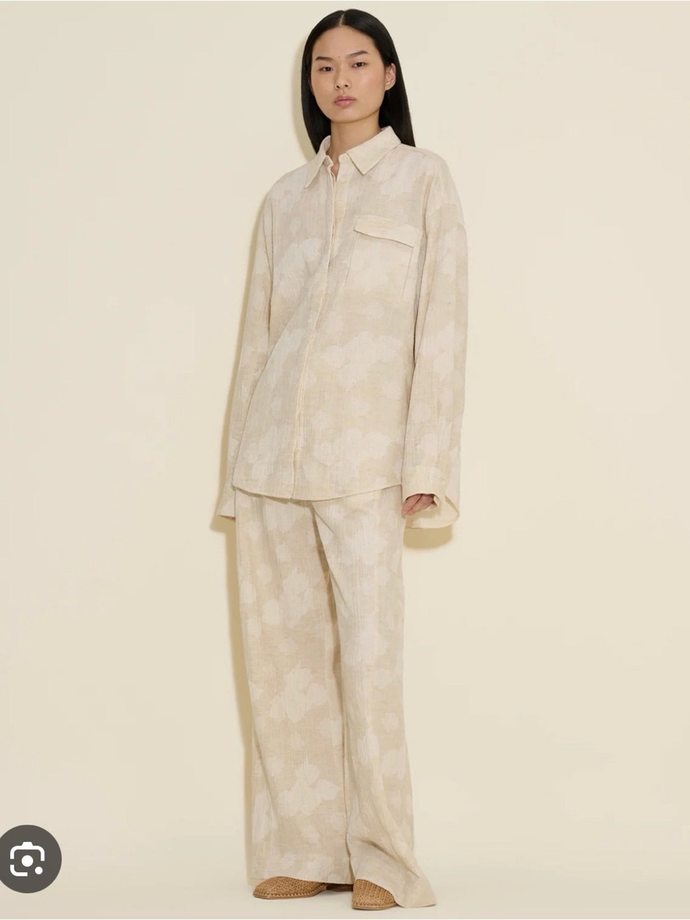 Holzweiler Vidda Jacquard Trousers Pants in Ecru